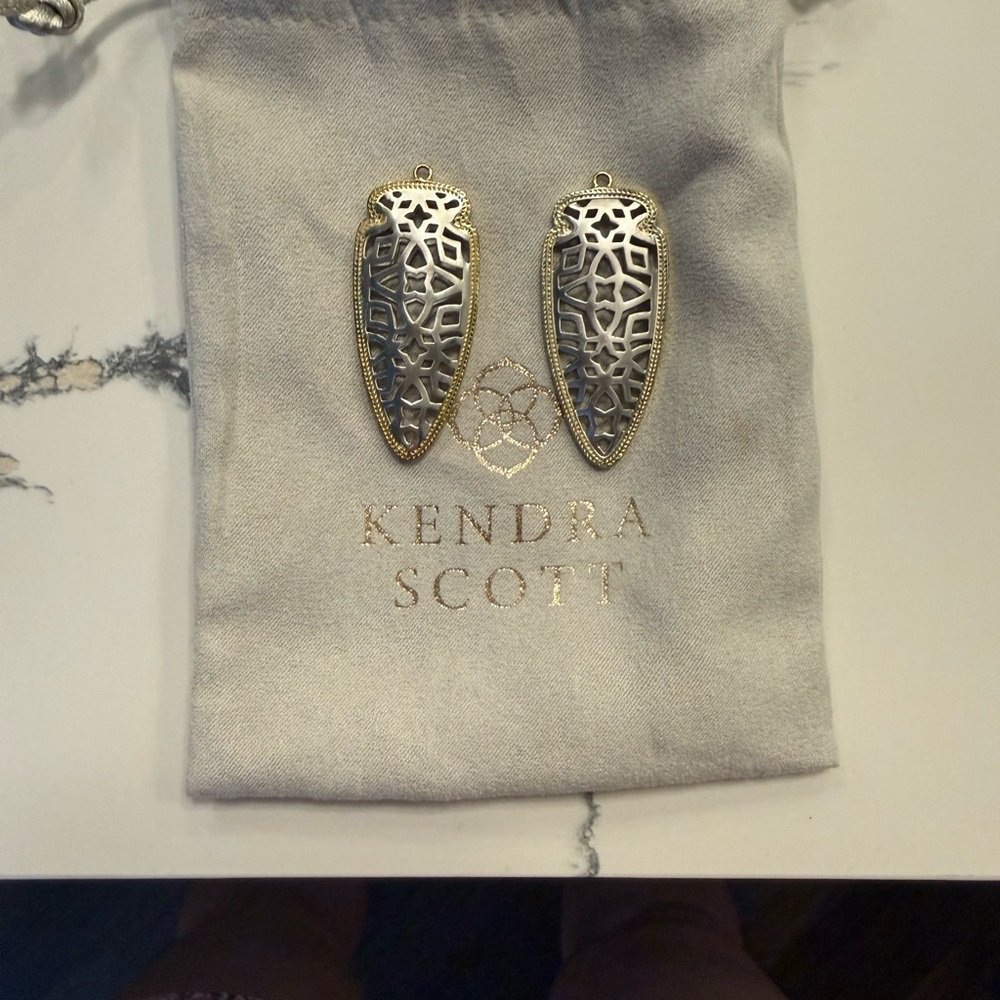 Kendra Scott Gold and Silver Filigree Earrings
